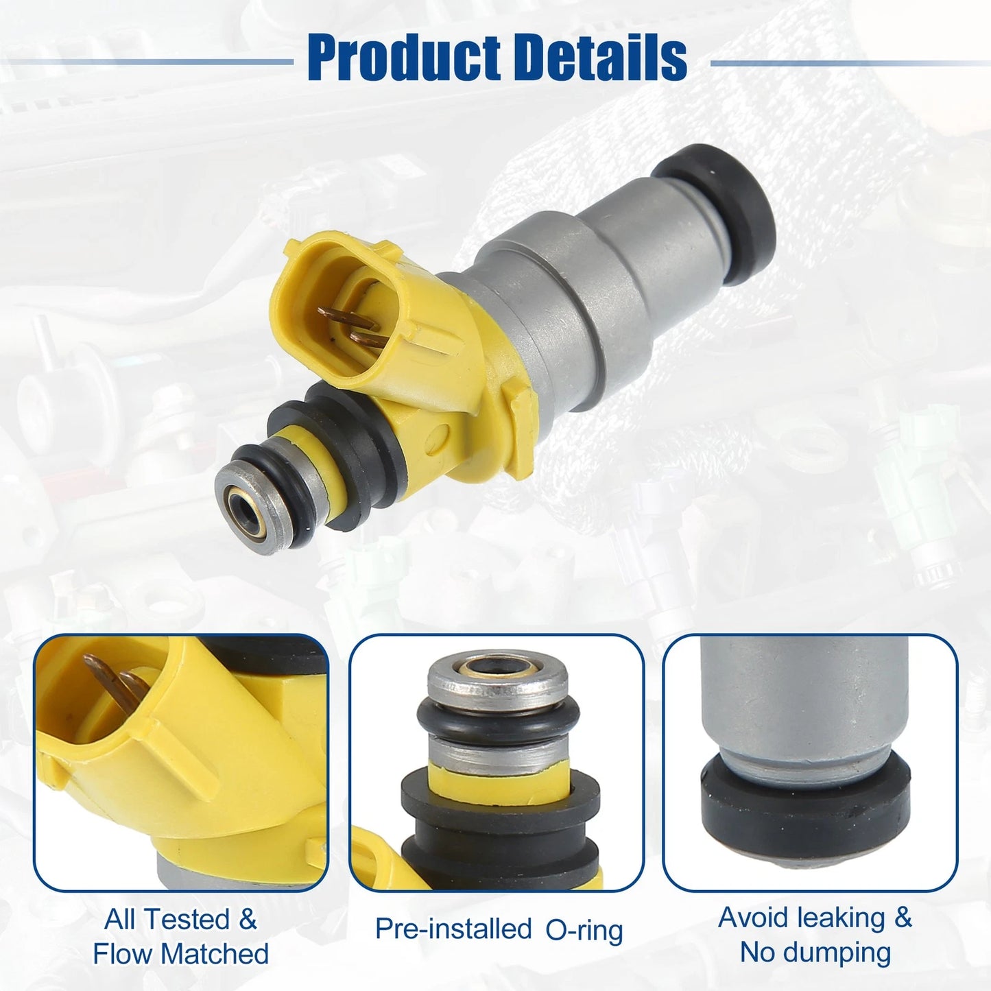 6x Car Fuel Injector Nozzle Replacement for Toyota Supra 3.0L (1986–1988)
