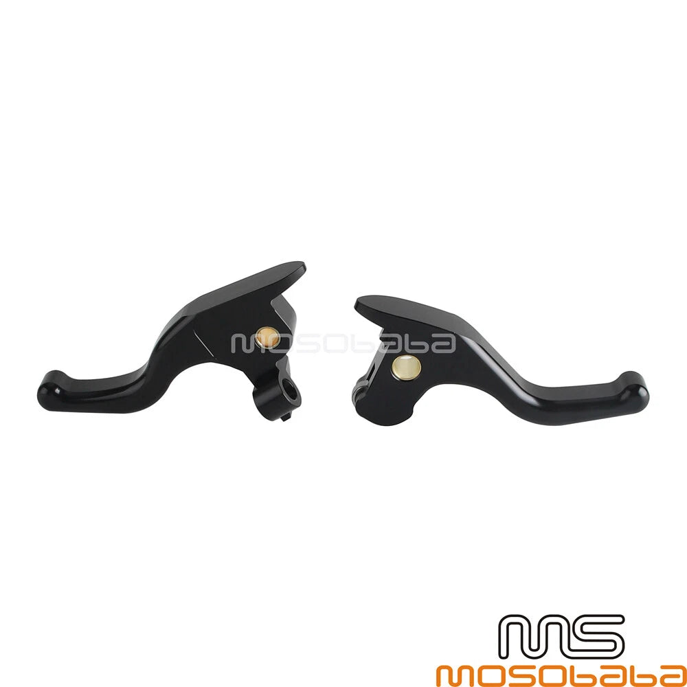 Black Brake & Clutch Hand Lever Set for Harley Touring, Street Glide (2008-2023)