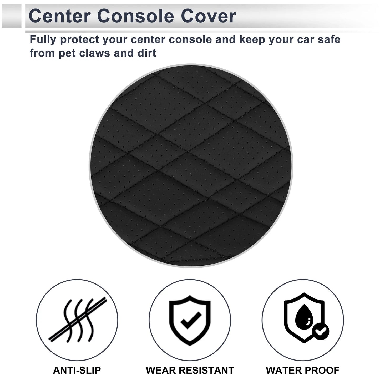 Center Console Cover for BMW 2 Series (2014-2019) Black 1 Pc