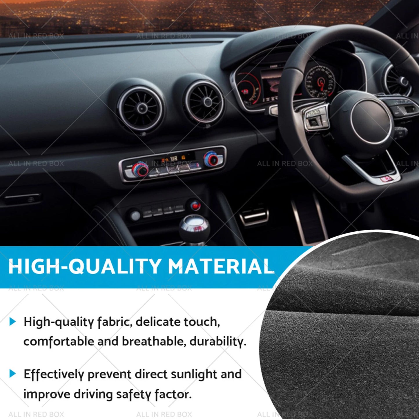 Dash Mat Non-Slip Cover for Audi A3 S3 RS3 8V Series (2013-2018)