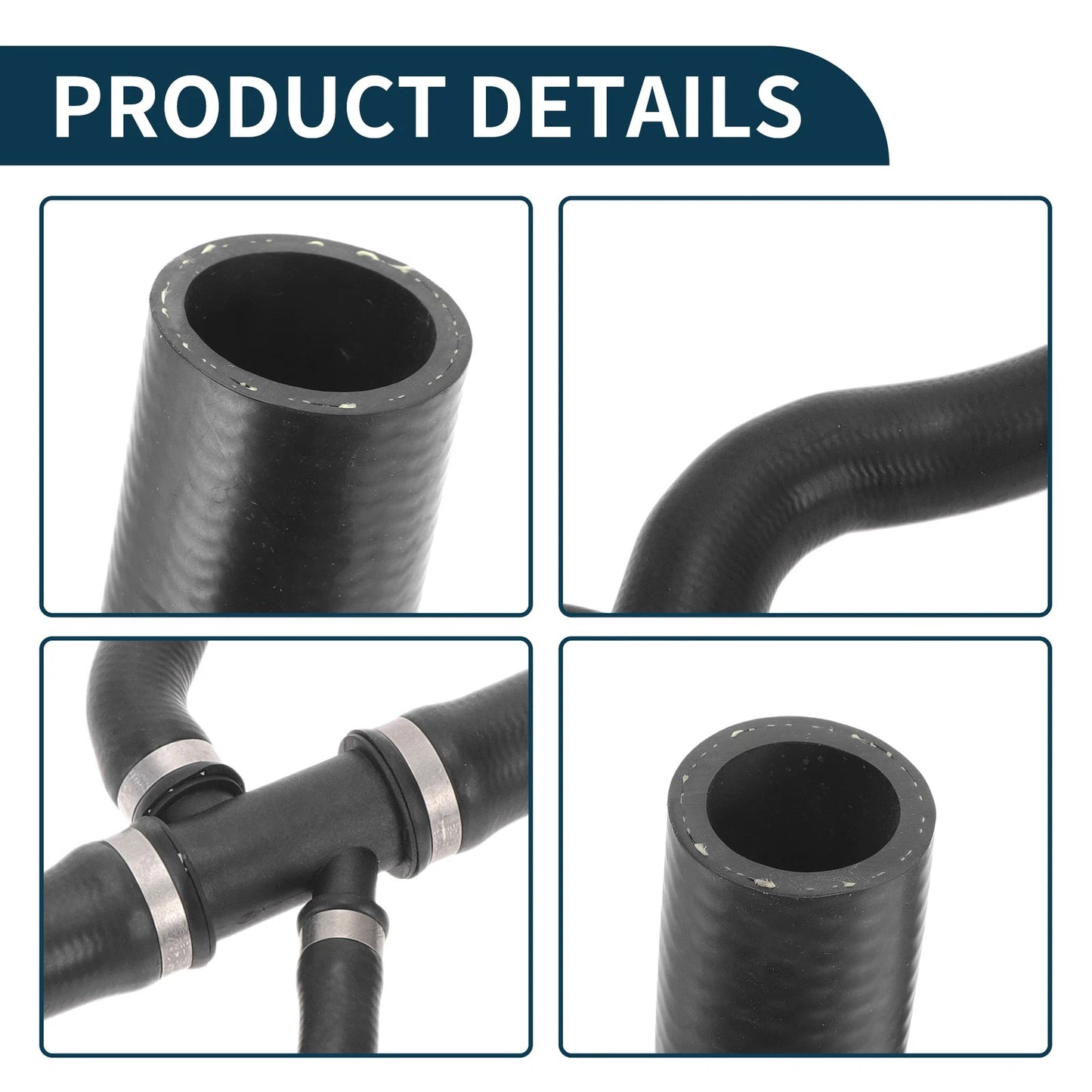 Upper Radiator Hose for Volvo S40 (2000-2011) Rubber Black