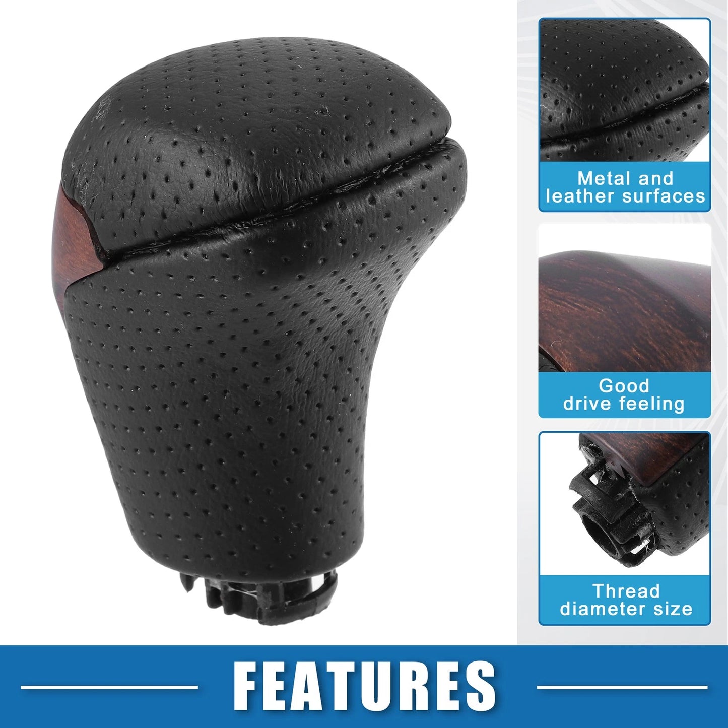 Gear Shift Knob Stick Shifter for Toyota Tacoma Black Gold Tone (2016–2021)