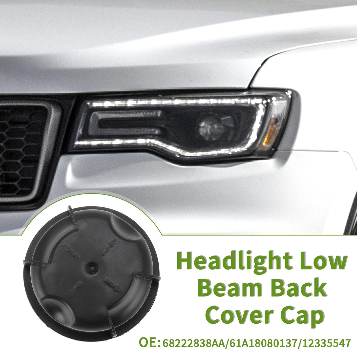 Headlight Dust Cap for Jeep Grand Cherokee SRT8 (2014–2021)