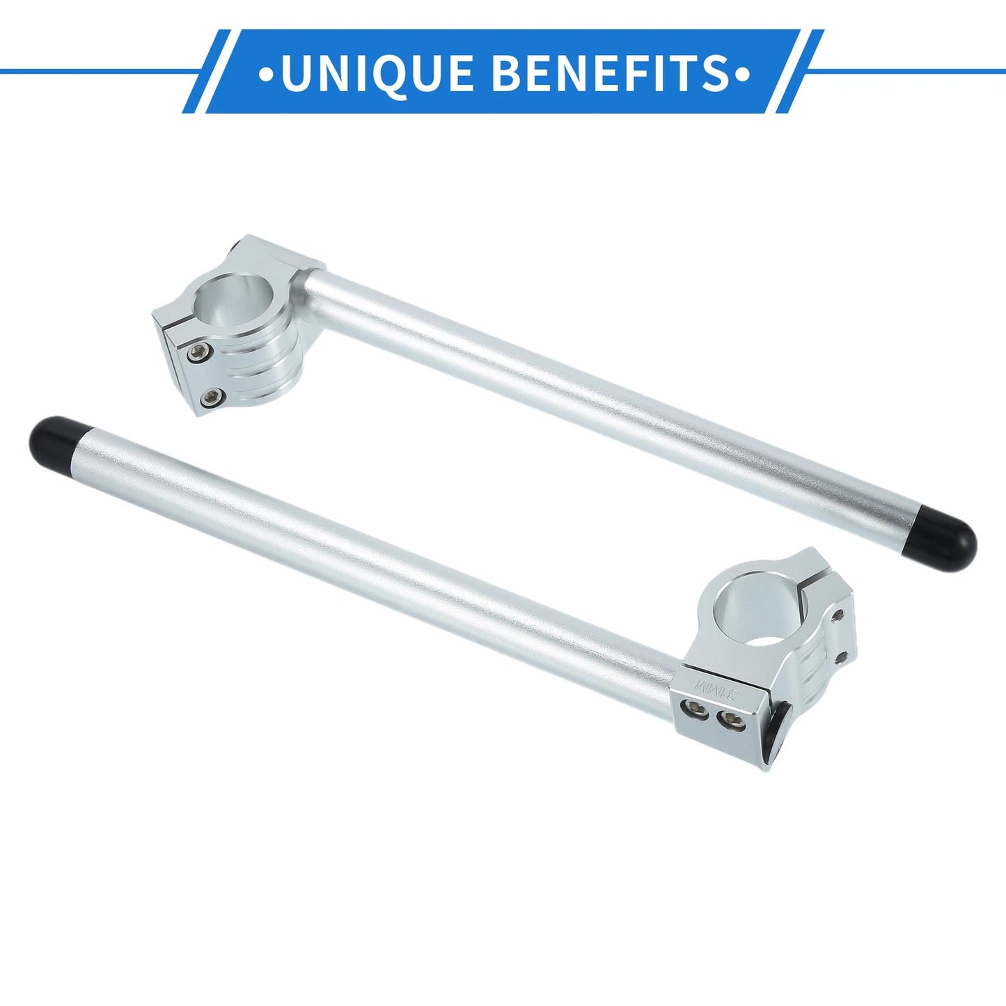 Pair 31mm Motorcycle Handlebar for ATV Aluminum Alloy Silver Tone