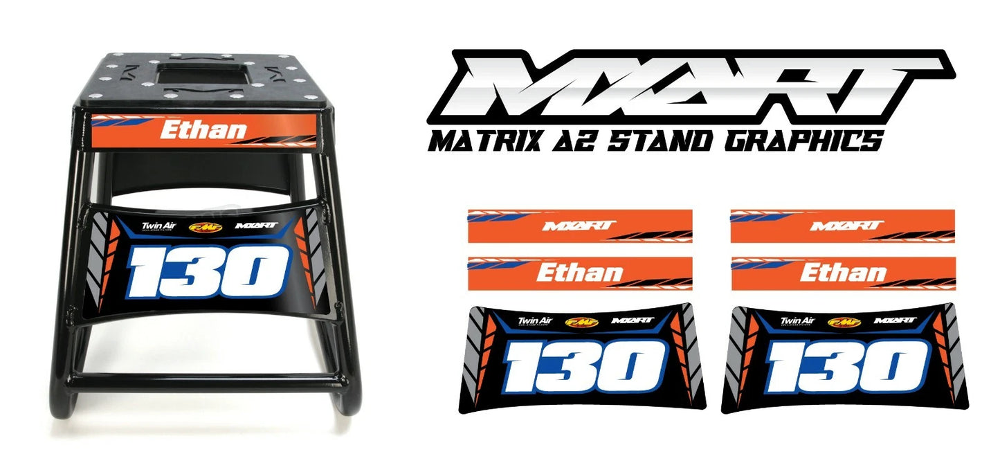 Matrix A2 Motorcycle Stand Stickers - Custom Graphics for Matrix A2