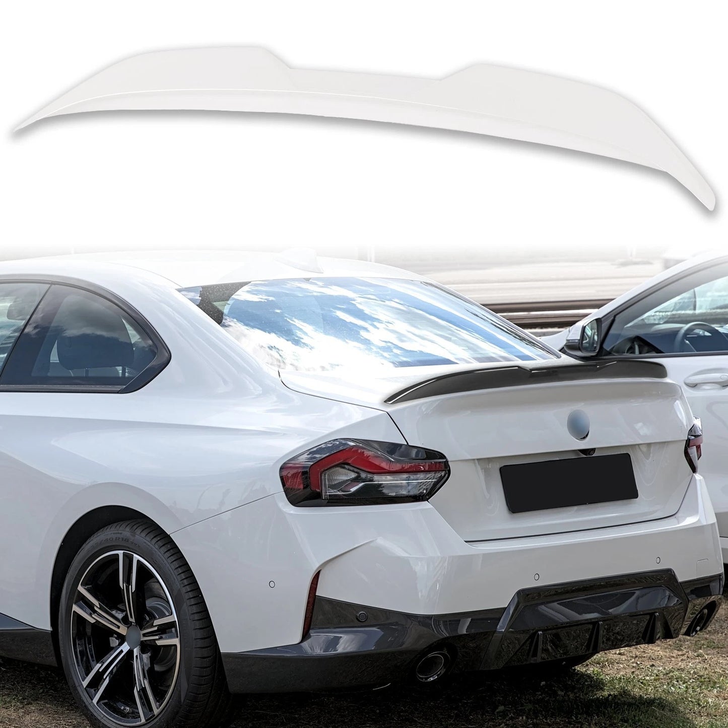 ABS Boot Spoiler for BMW 2 Series G42 Alpine White (2022-2023)