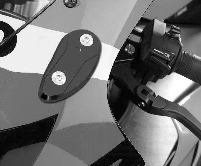 Gray Rearview Mirror Block Off Base Plates for Honda CBR1000RR (2020-2023) 2 x