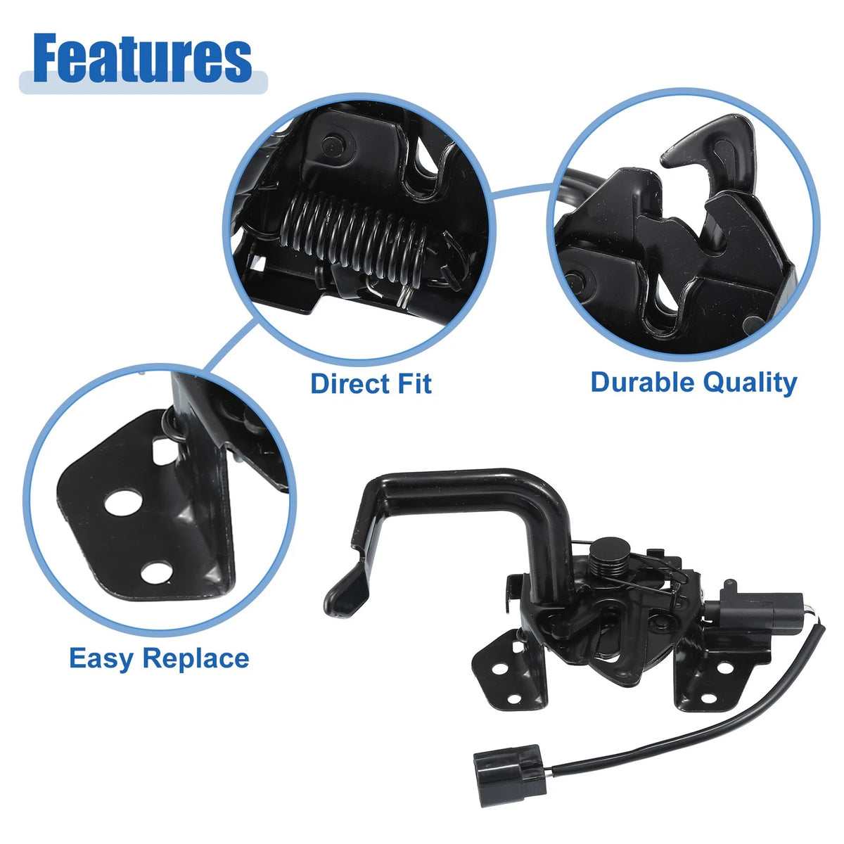 Hood Latch Assembly for Hyundai Santa FE (2019-2023)