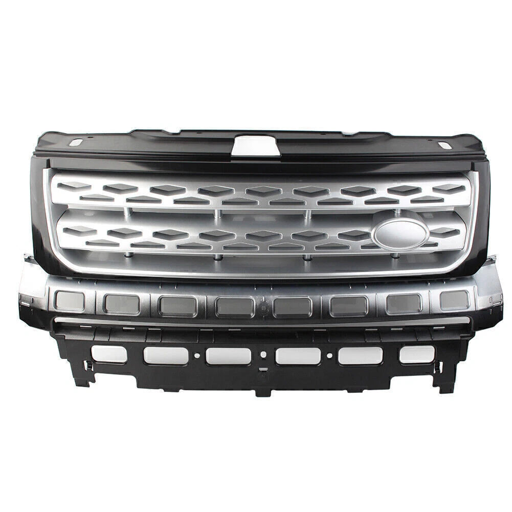 Black & Silver Front Grille Mesh for Land Rover Freelander 2 (2010-2016)