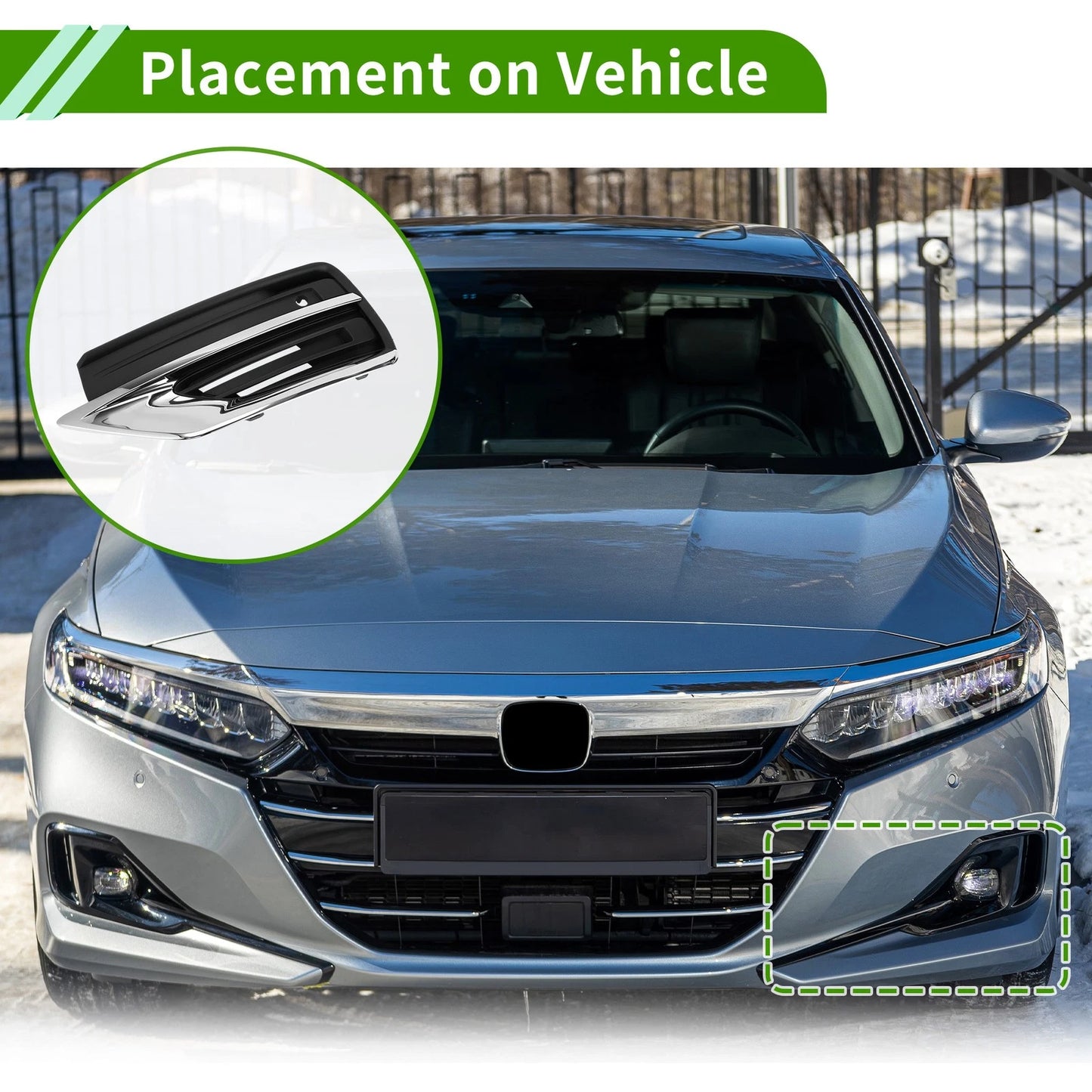 Left Front Fog Light Grill for Volvo XC90 (2020-2021)