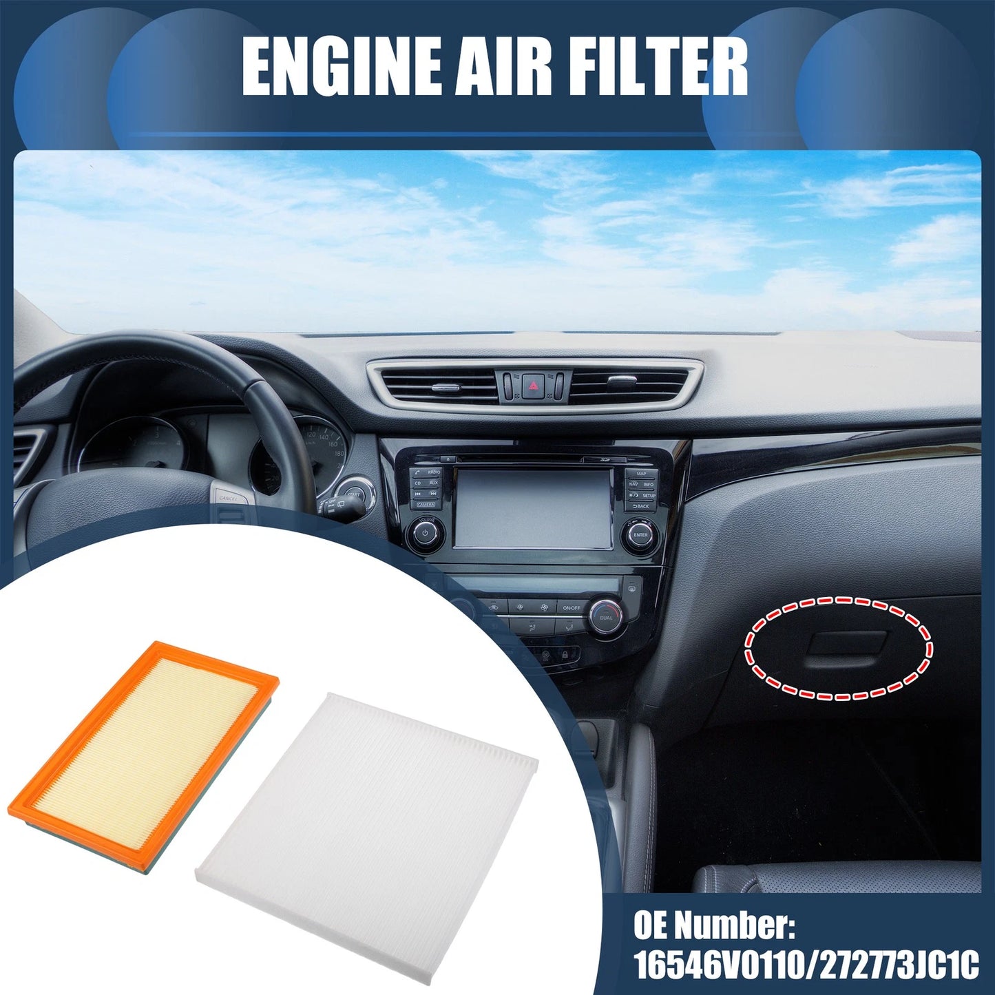 Set Engine Air Filter for INFINITI QX60 (2014-2023)