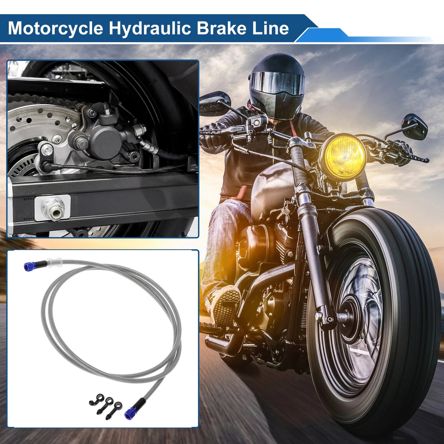 200cm Brake Clutch Oil Hose Line for Motorcycles