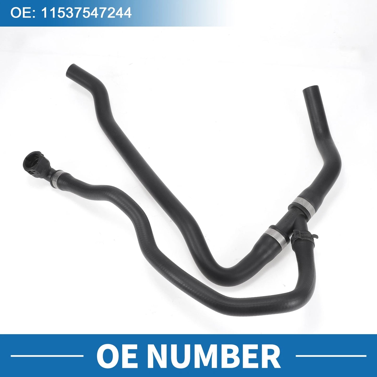 Heater Hose for BMW X5 3.0L (2007-2010) Rubber Black 1 Pc