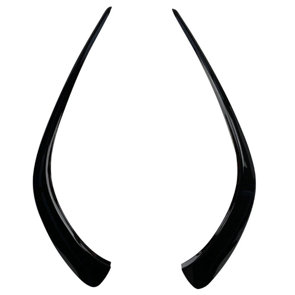 2 x ABS Black Front Spoiler Air Vent Trim Covers for Benz CLA C118 (2019-2022)