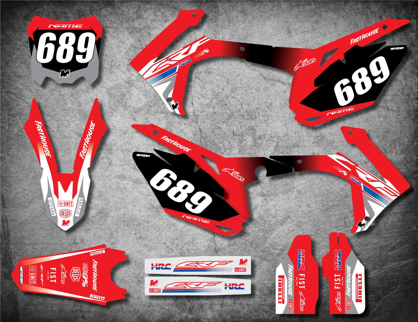 PRO Style Sticker Kit for Honda CRF 250 2014-2017 Full Custom Graphics