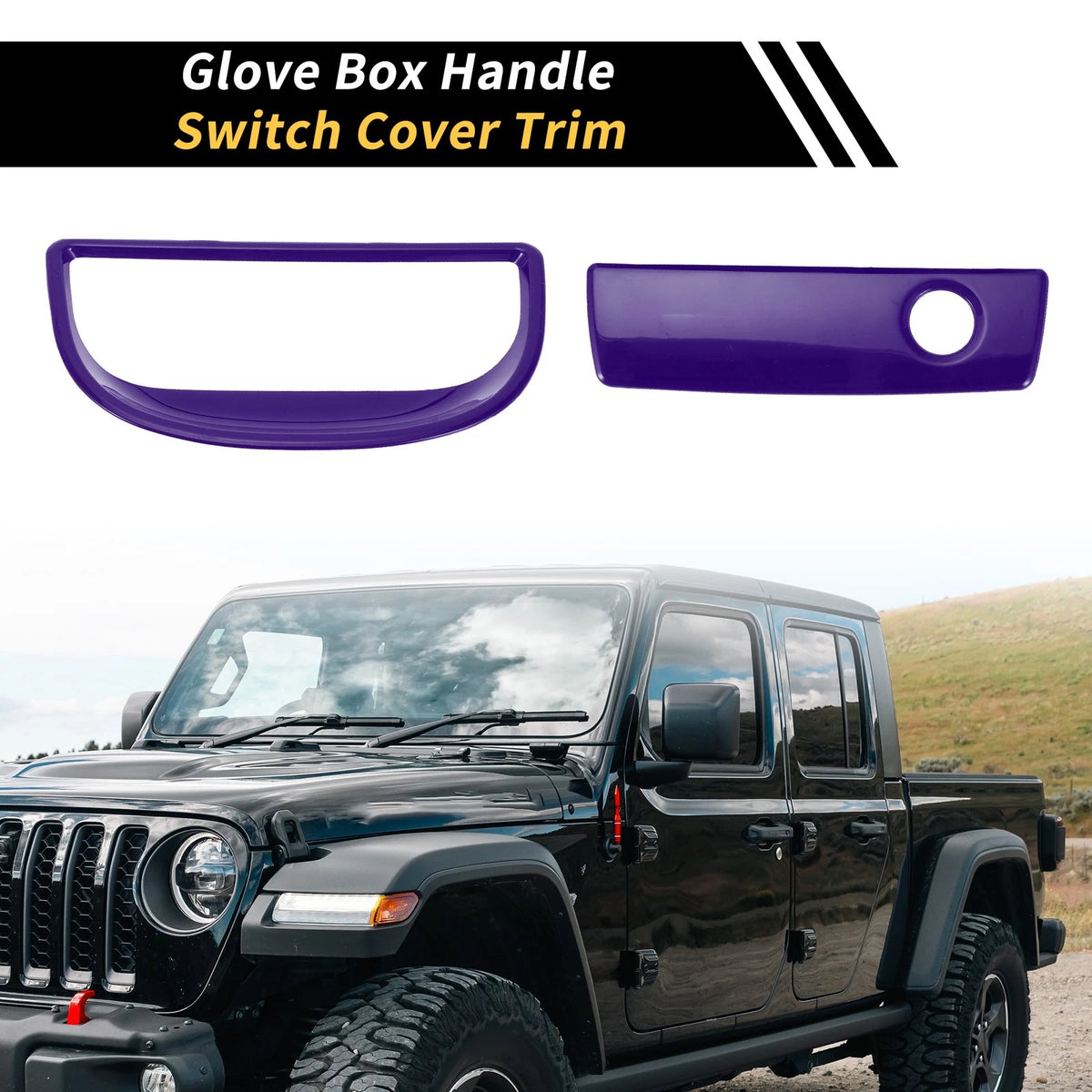 Glove Box Handle Switch Cover Trim for Jeep Wrangler JK (2007-2017) Purple