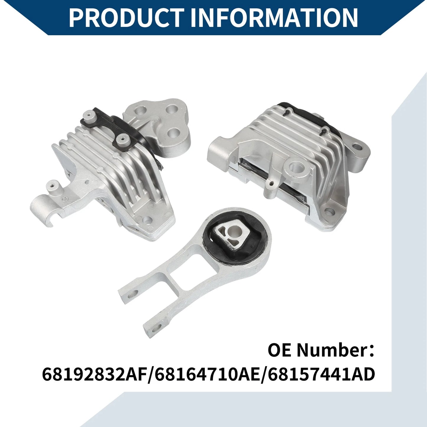 Engine Motor Trans Mount Set for Jeep Cherokee 3.2L (2014-2022)