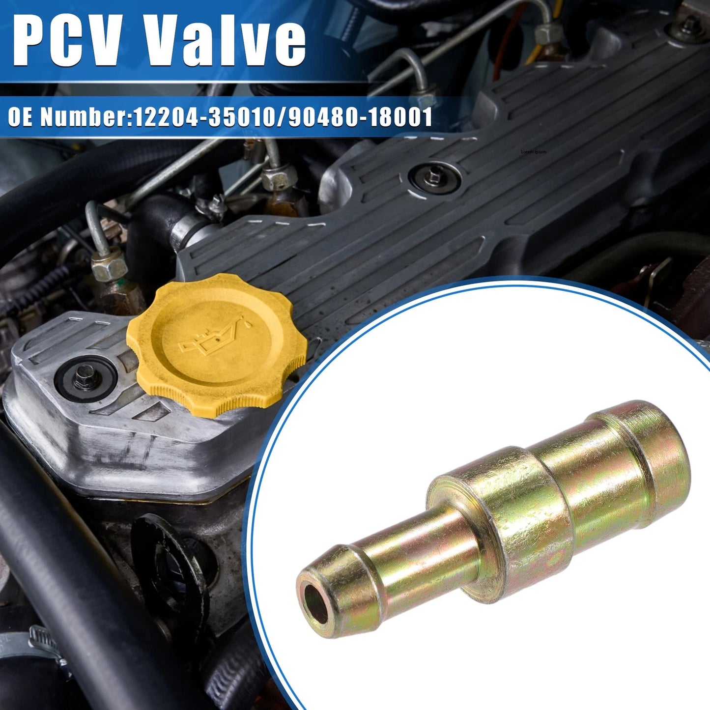 PCV Valve for Toyota FJ62 (1988-1997) Durable Metal Bronze Tone