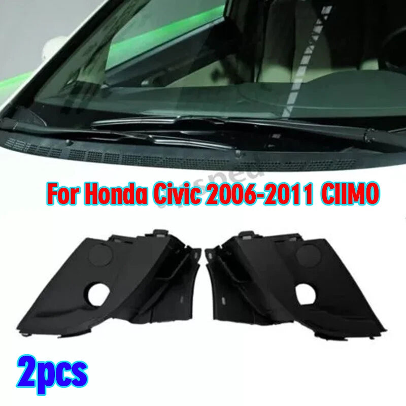 1 Pair Windshield Wiper Arm Cowl Vent Trim Cover for Honda Civic (2006–2011)