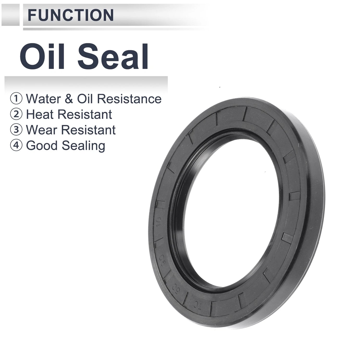 Oil Seal 60x90x10mm Seal Ring Rotary Shaft Nitrile Rubber 5 Pcs