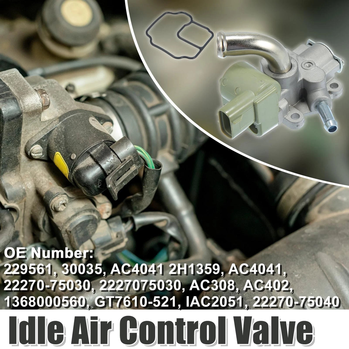 Idle Air Control Valve & Gasket for Toyota 4Runner Tacoma (1996-2000)