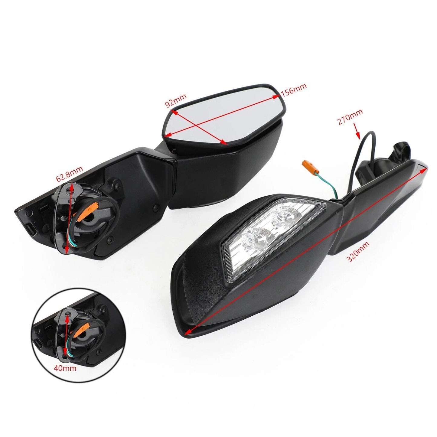 Rearview Mirror Turn Signal 2 x for Kawasaki ZX-10R ZX-10RR (2016-2020)