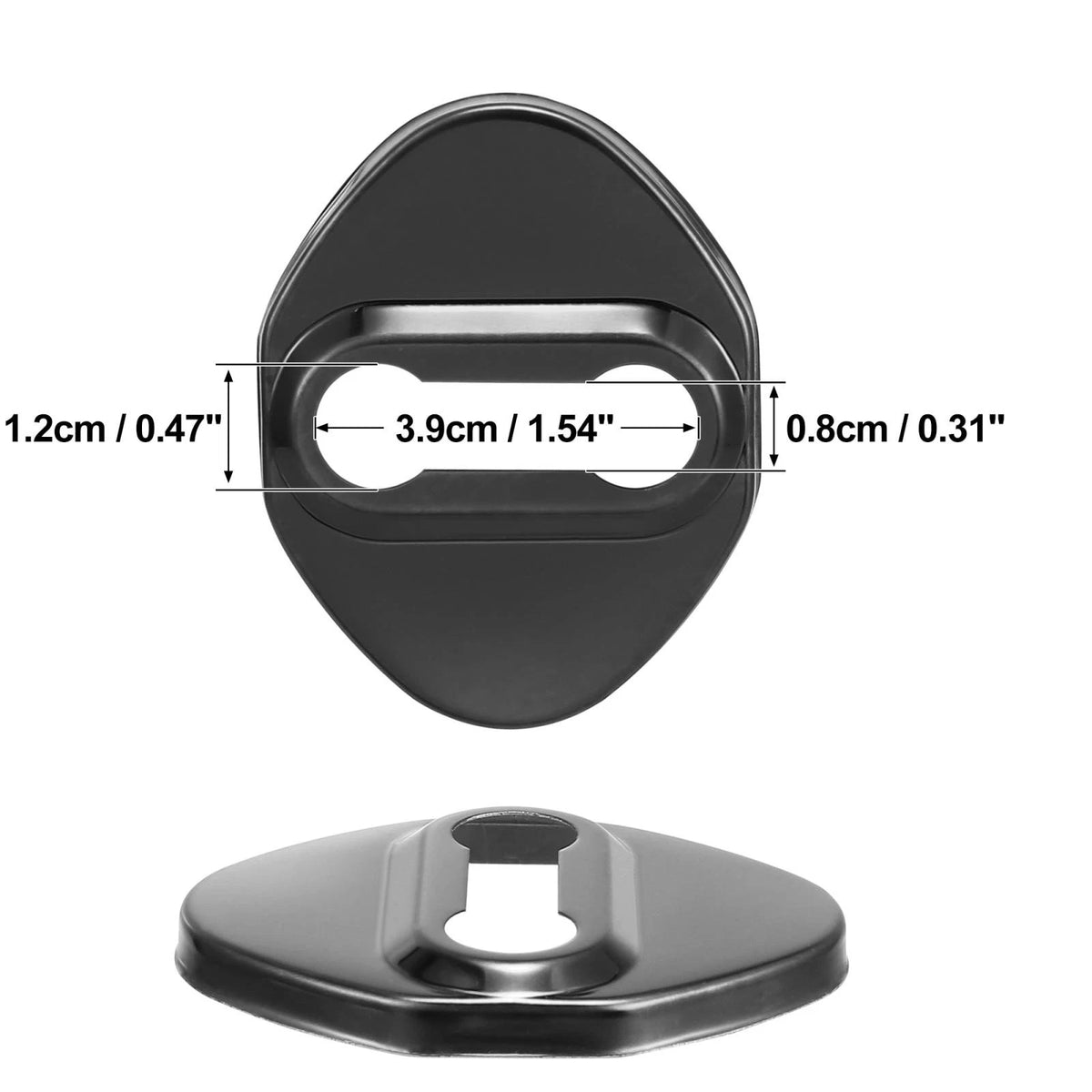 4pcs Car Door Lock Latches Striker Cover Protector for Toyota Black Adhesive