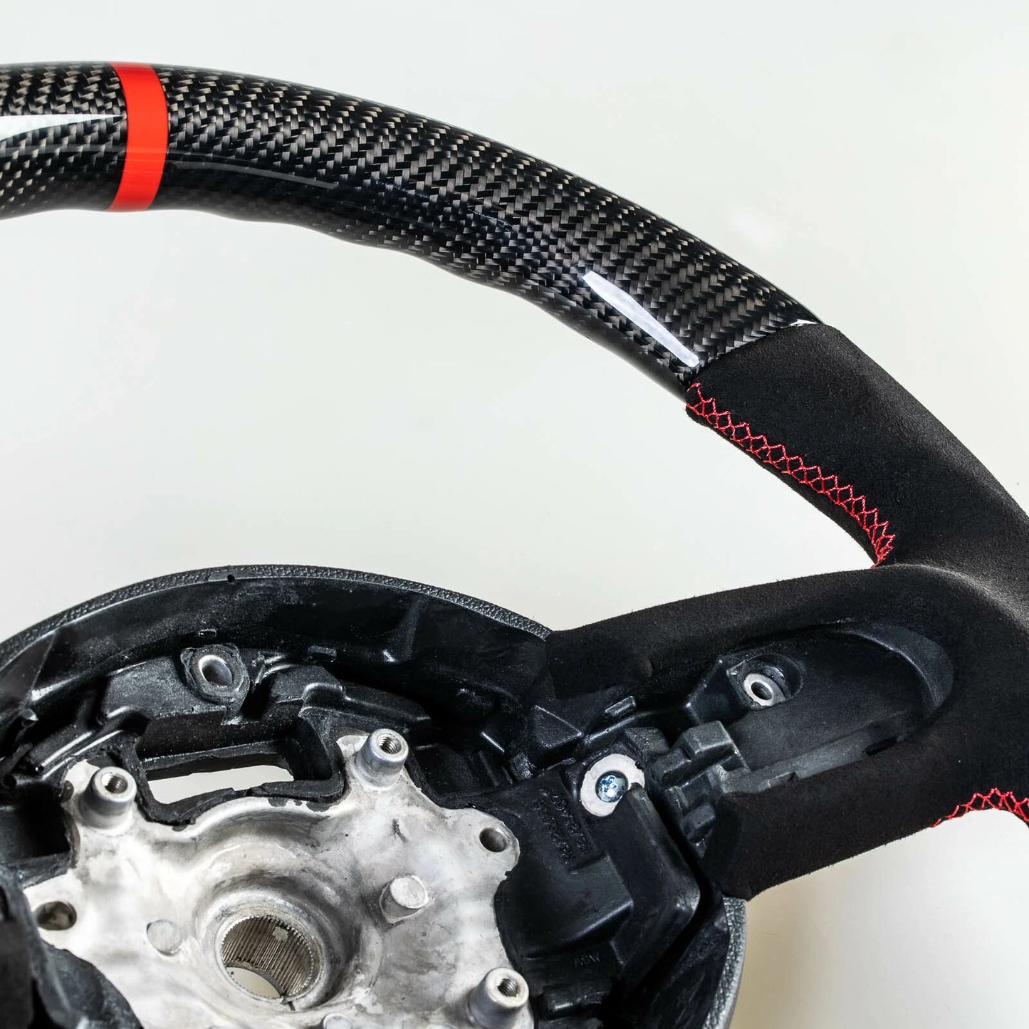 Flat Bottom Carbon Suede Steering Wheel for Mini R55 R56 R57 R58 R59 R60 R61 (2006-2019)