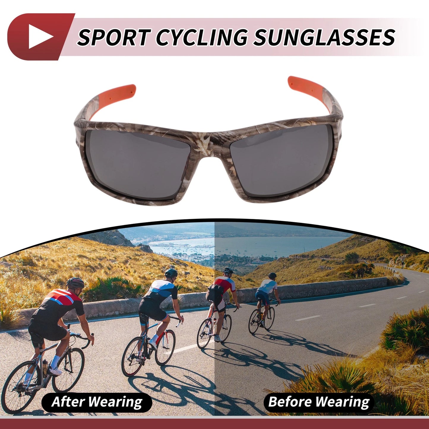 Motorcycle Riding Goggles Gray Lens Marble Frame Tri-acetel Cellulose
