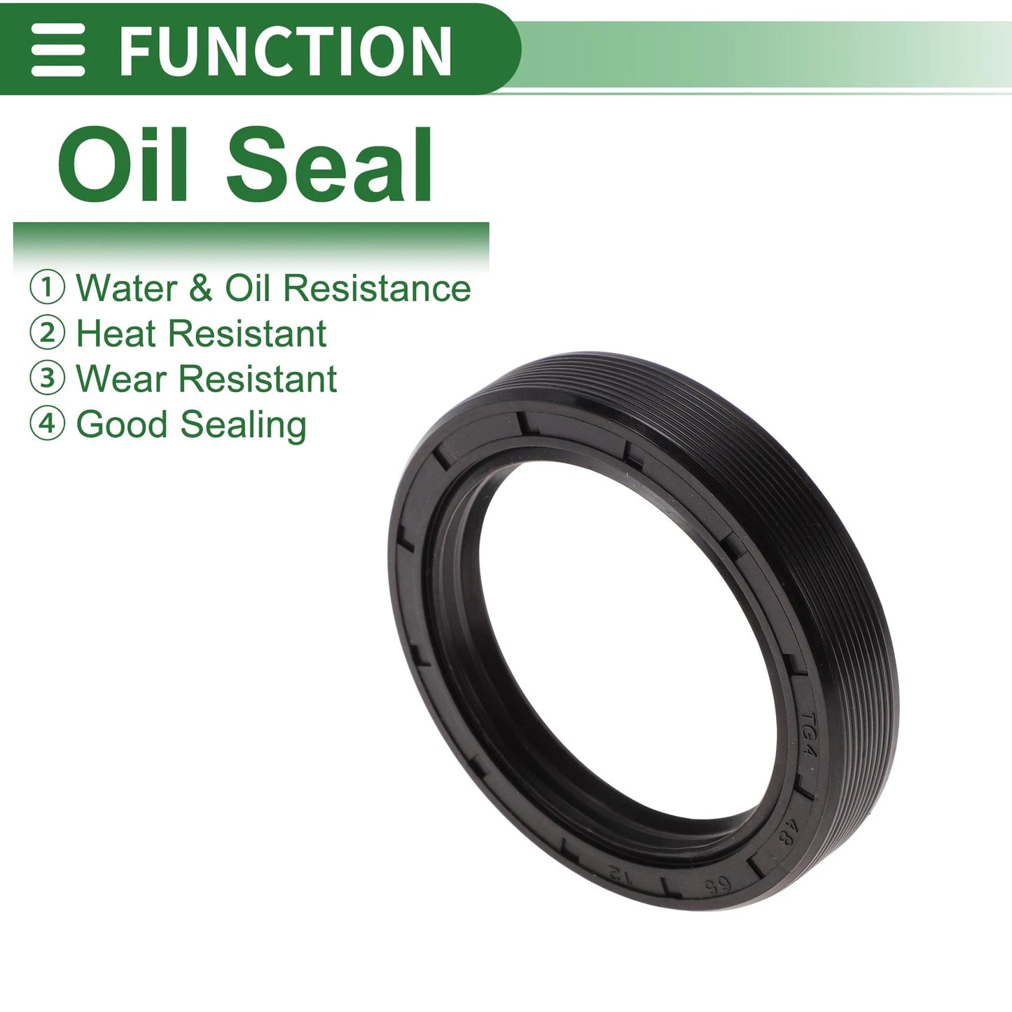 Oil Seal NBR Rubber 48x65x12mm High Pressure Black 5 Pcs