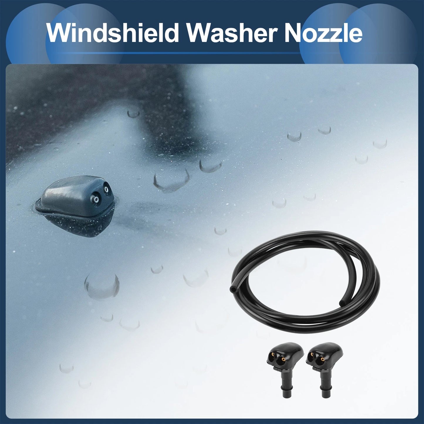 Windshield Washer Nozzle & Fluid Hose for Mitsubishi (2008-2014)