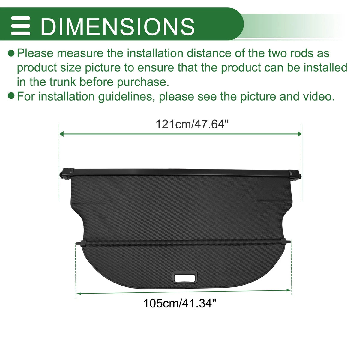 Car Trunk Retractable Cargo Cover for CHEVROLET Equinox EV Black Carbon Fiber
