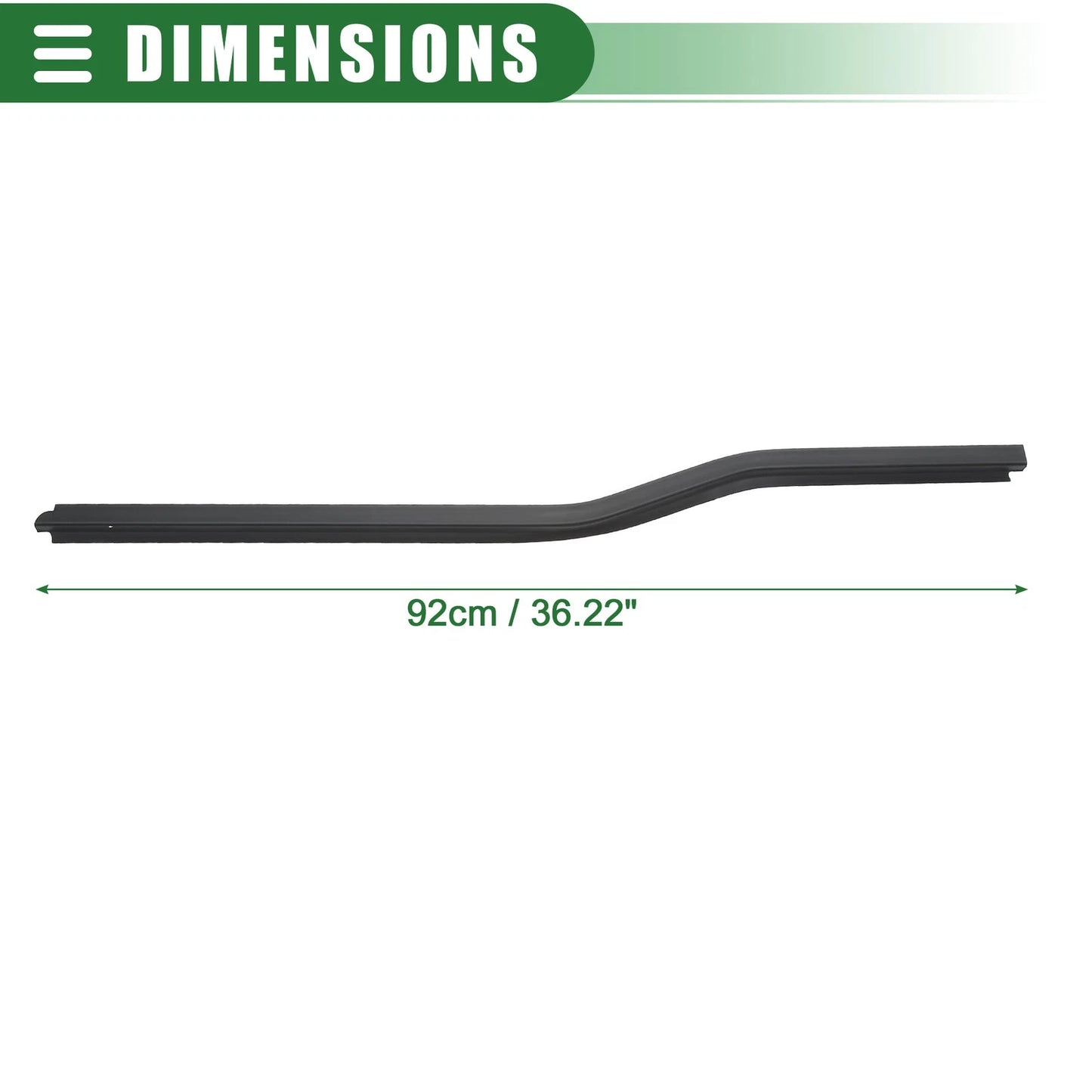 Front Right Window Belt Weatherstrip for Ford F-250 (1999-2016) Black