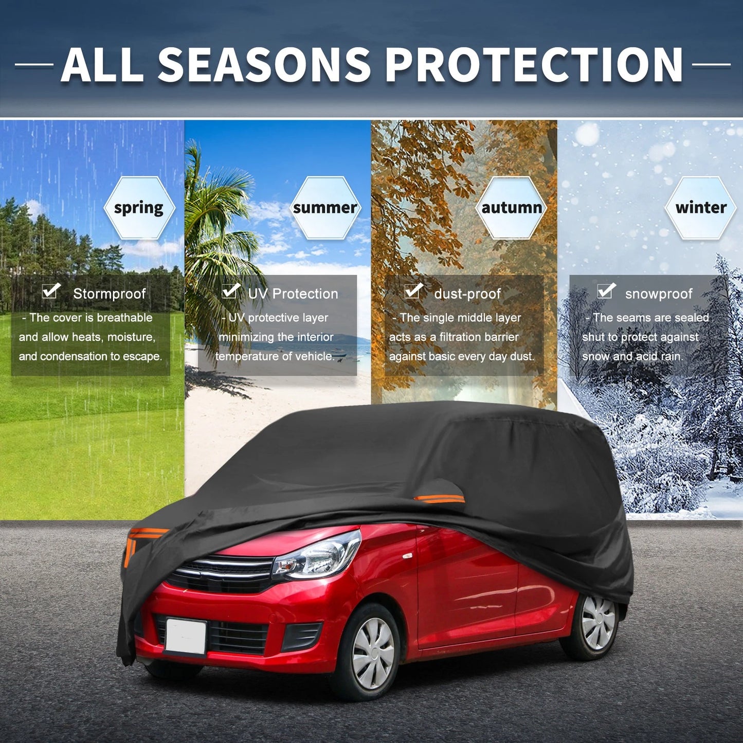 Waterproof Aluminum Film Cotton Car Cover for Mitsubishi eK