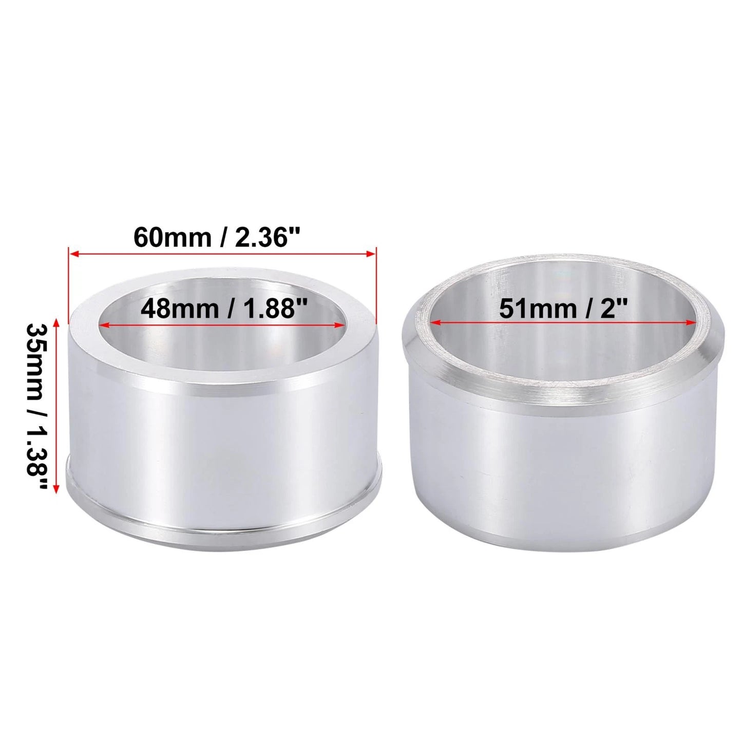 60-51mm 2.4-2.0in Exhaust Pipe Adapter Reducer Muffler for Motorcycle