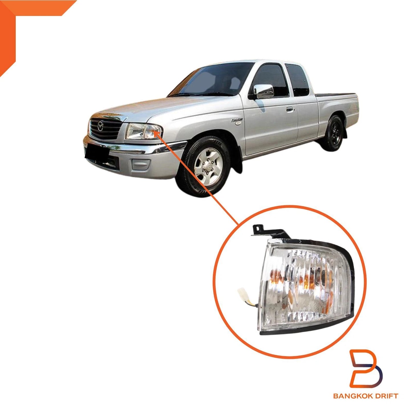 Side Turn Indicator Light Blinker Lamp for Mazda B2500 B2600 Bravo (2003-2005)