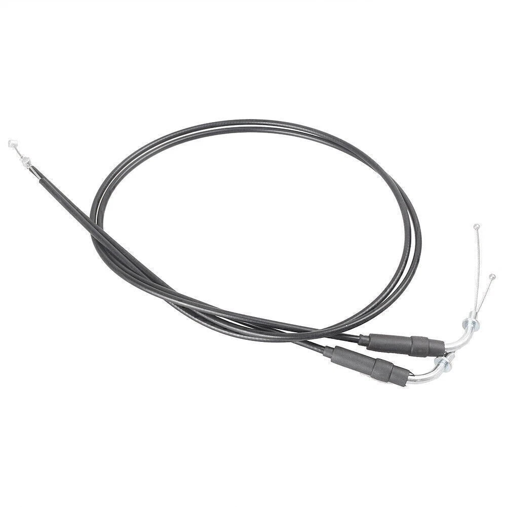 Black Steel Throttle Cables for Harley Sportster XL1200 XL883 (2004-2023)
