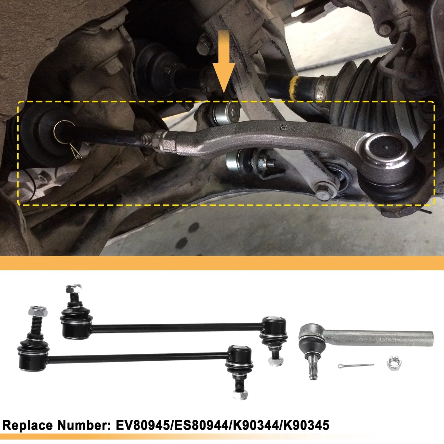 10 x Front Tie Rod End Sway Bar Link Boot for Toyota/Lexus RX330 (2004–2006)