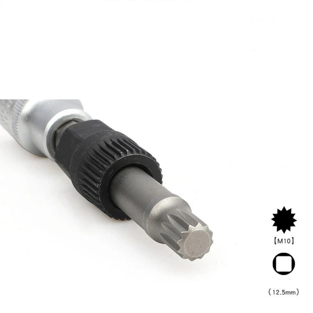 Clutch Pulley Removal Tool Accessory for Alternator Black Silver M10/T50 Metal