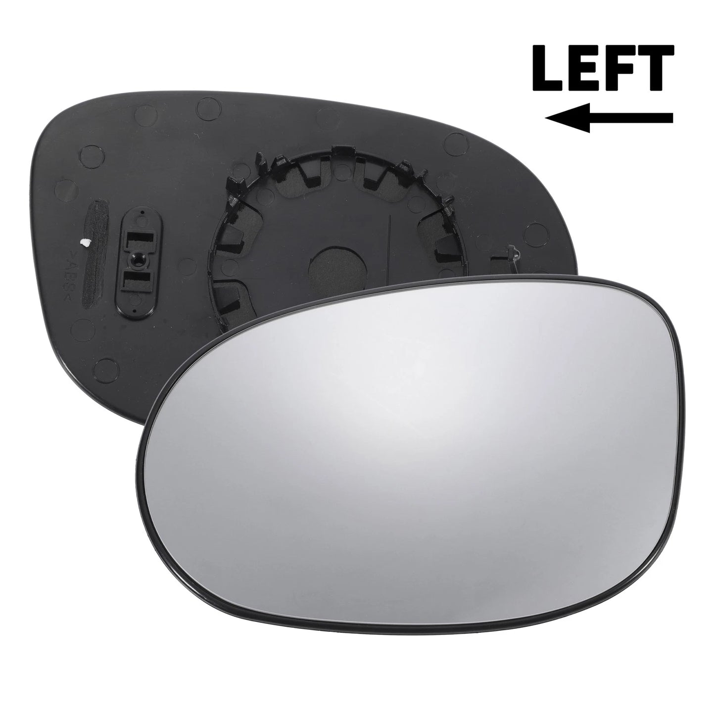 Left Side White Convex Mirror Glass for Ford Ka (2008-2017)