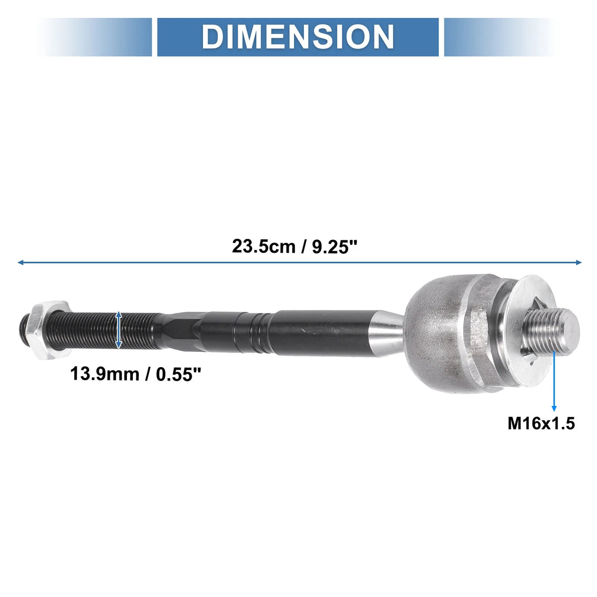 2 x Front Inner Tie Rod End Links for Ford Fusion, Lincoln MKZ (2013-2020)