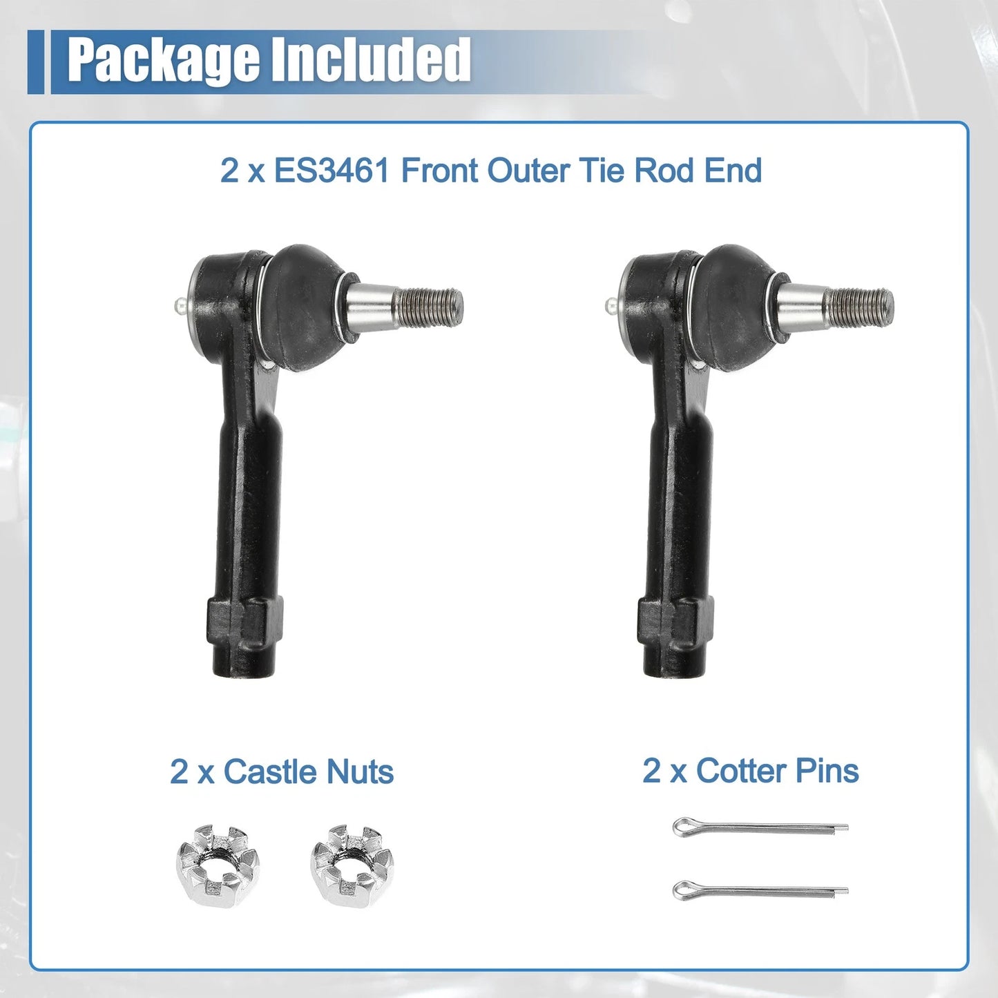 Front Outer Tie Rod End Links for Ford Explorer, Mercury (1998-2003)