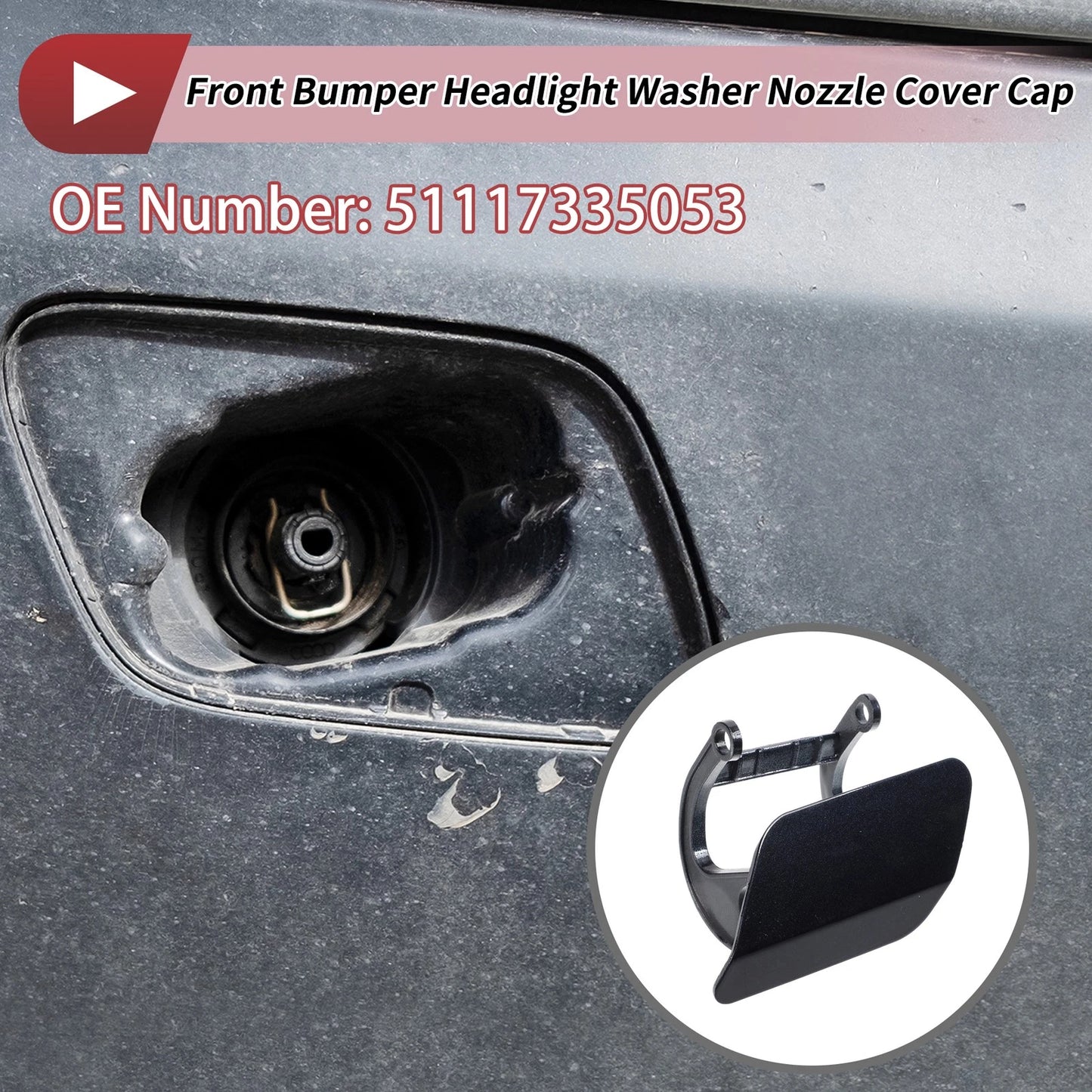 Front Left Washer Nozzle Cover for BMW 740i (2013-2015) Blue