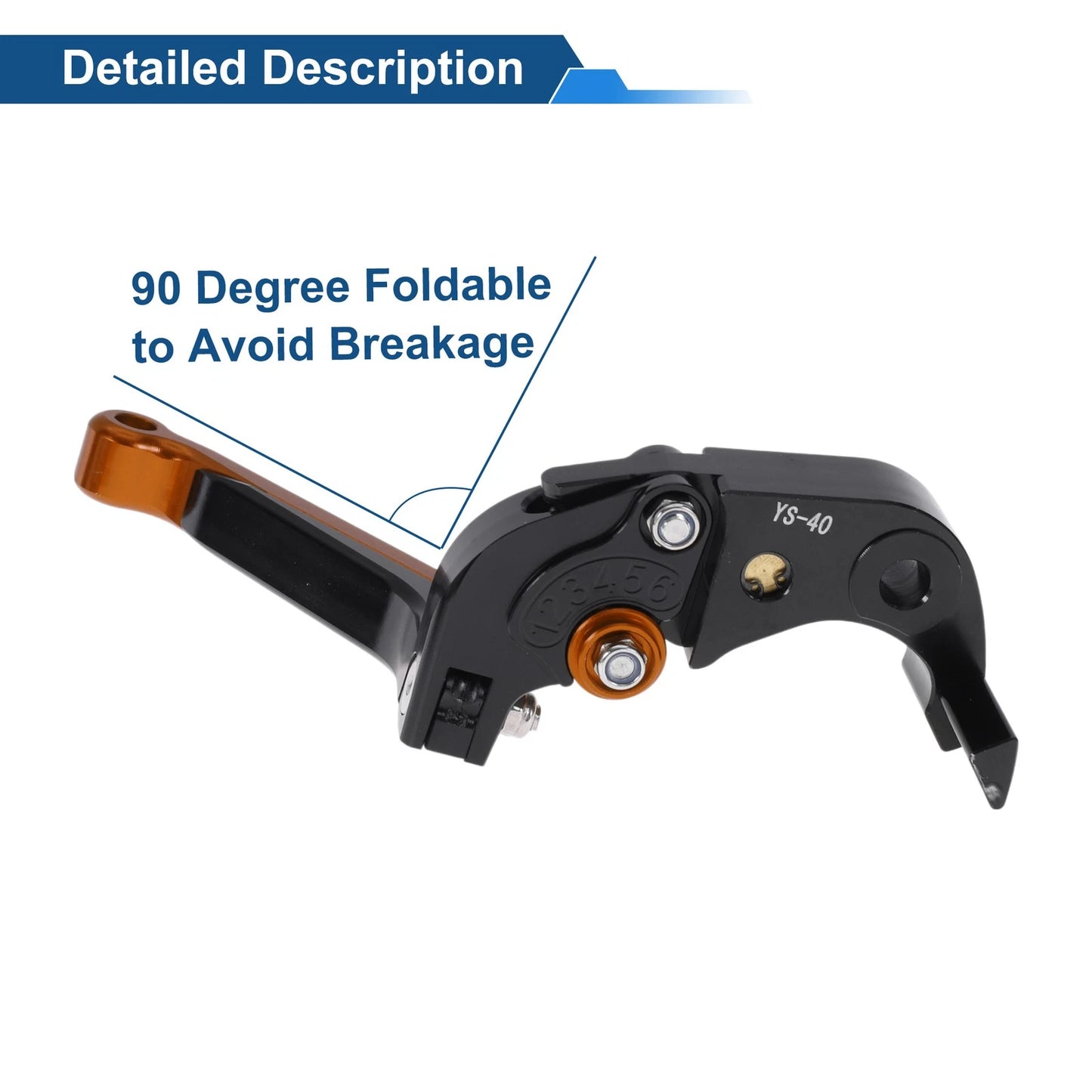Adjustable Brake Clutch Levers for Honda CBR600RR 2007-2016 Black Orange