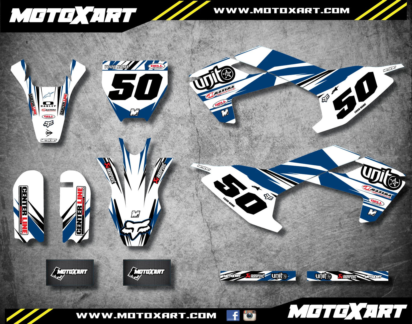 Custom Graphics Kit for Husqvarna 50 2016-2019 DIGGER Style Decal