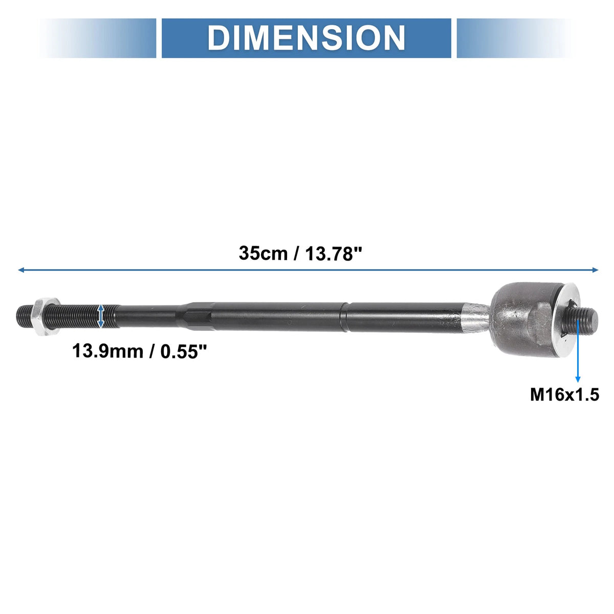 Front Inner Tie Rod End Links for Chevrolet Equinox & Pontiac Torrent