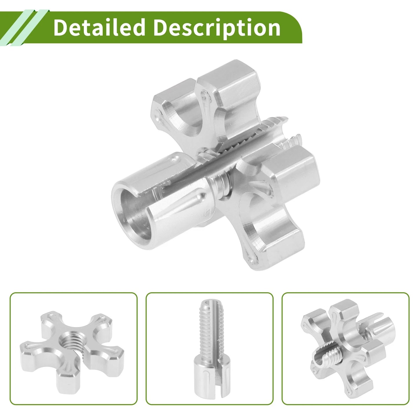 2 x M8 Aluminum Motorcycle Clutch Brake Cable Adjuster Screw Silver Tone for Make Model