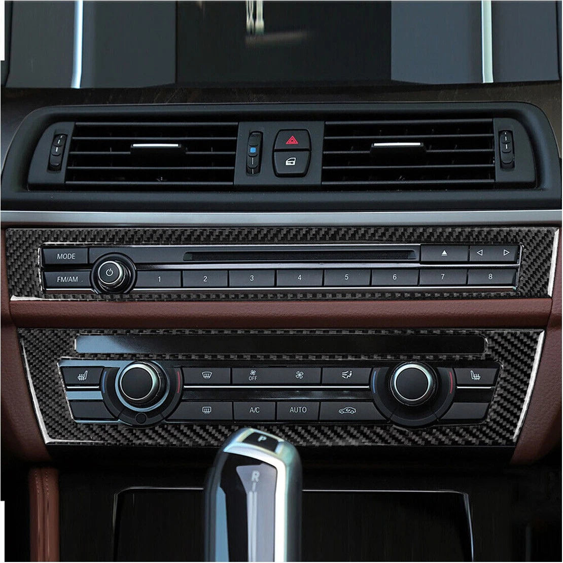 Carbon Fiber AC CD Panel Cover for BMW 5 Series F10 (2011-2017)