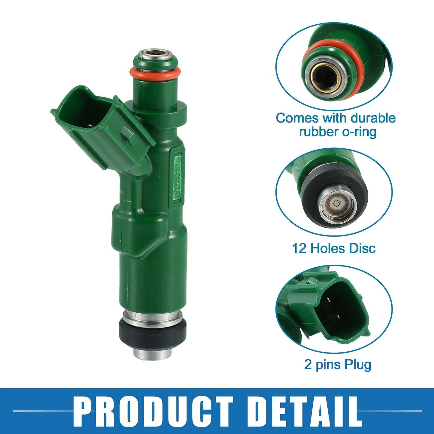 Fuel Injector 4 x Green for Toyota Yaris I Hatchback 1.5 (2001-2005)