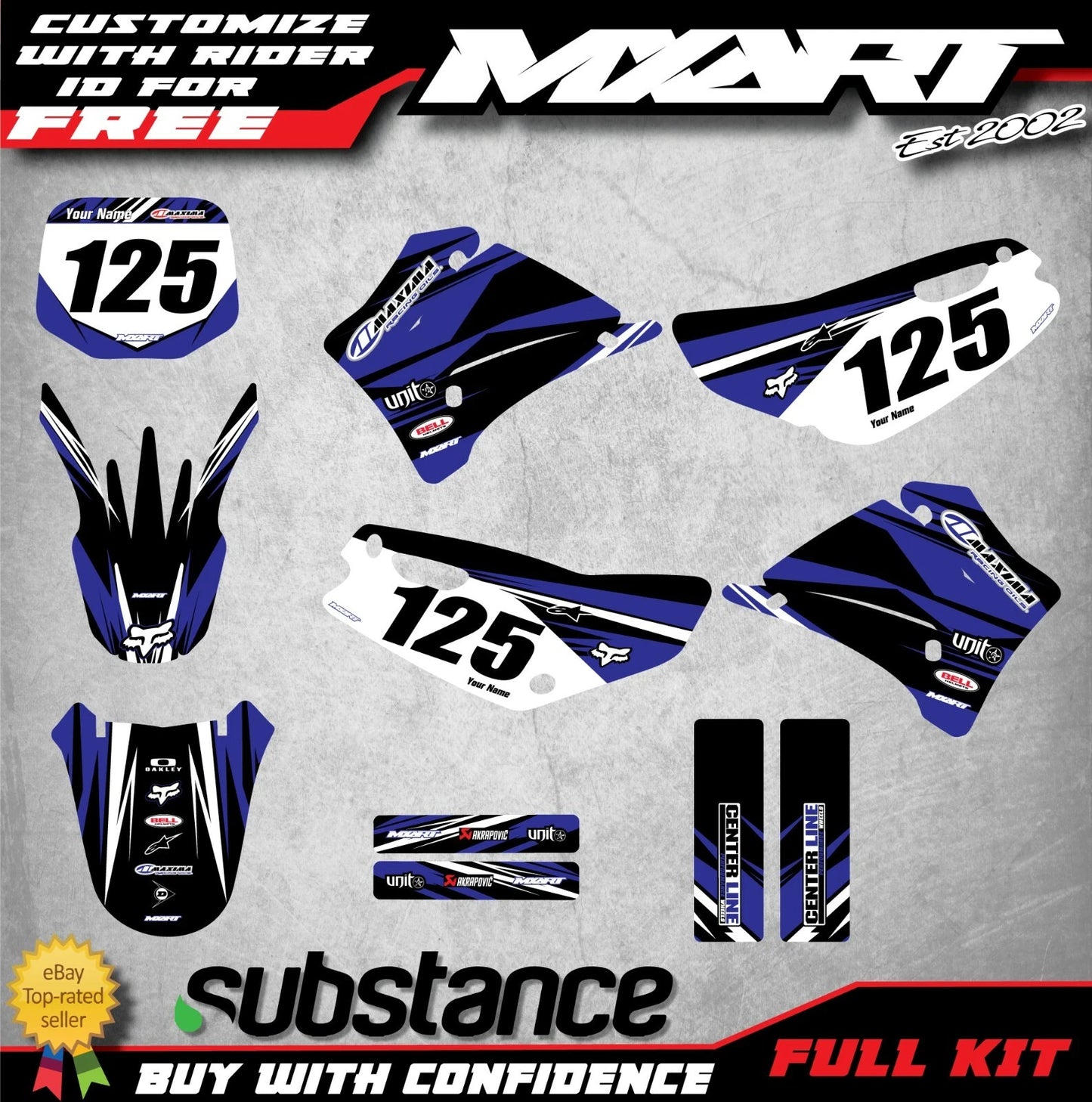 DIGGER Style Sticker Kit for Yamaha TTR 125 (2000-2007) Custom Graphics